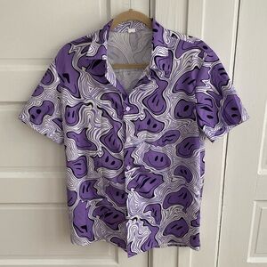 Purple Patterned Men's Shirt
